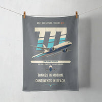 Thumbnail for Boeing 777F design on gray towel