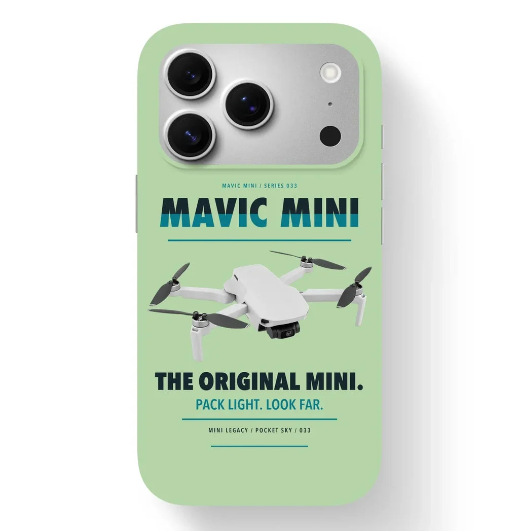 DJI Mavic Mini Case design on light green iphone case