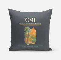 Thumbnail for University of Illinois Willard Airport (CMI) design on gray pillow