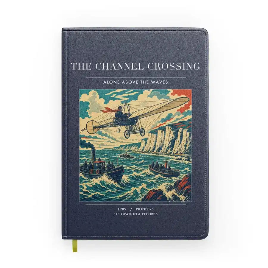 VINTAGE G4002 - The Channel Crossing - Designed Notebooks design on navyblue