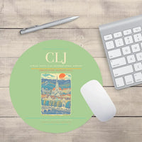 Thumbnail for Avram Iancu Cluj International Airport CLJ Mouse-Pad Round - Light Green