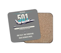 Thumbnail for Cessna 501 Citation I SP design on gray 1 piece coaster