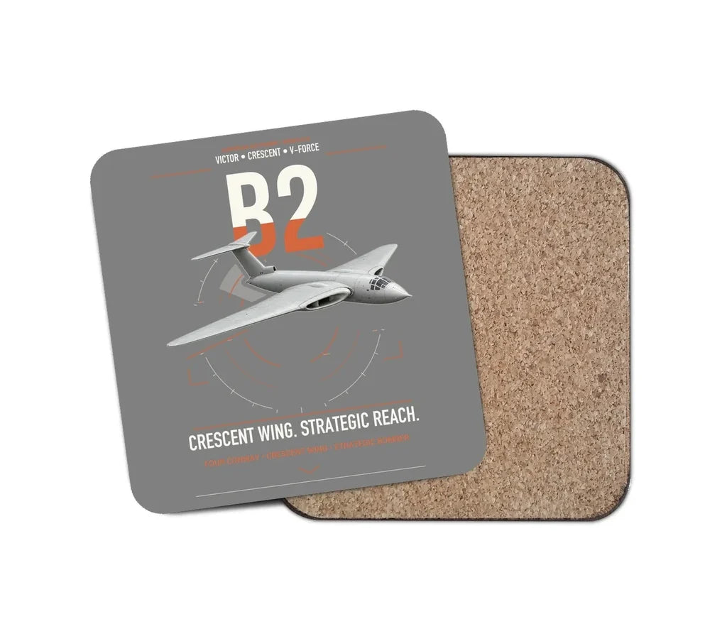 Handley Page Victor B2 design on gray 1 piece coaster