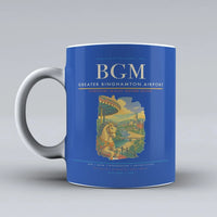 Thumbnail for Greater Binghamton Airport (BGM) airport code design on blue ceramic mug