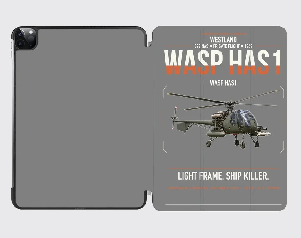 Westland Wasp HAS1 design on gray ipad tablet case