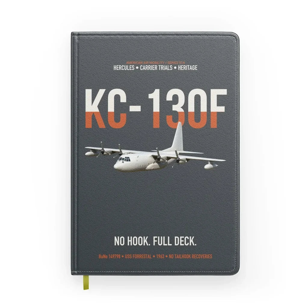 KC-130F BuNo 149798 design on gray notebook