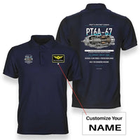 Thumbnail for PT6A-67 design on navy blue polo with custom name badge