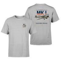 Thumbnail for Fairey Swordfish Mk I design on light gray t-shirt, double-side print