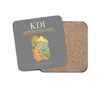 Thumbnail for Wolter Monginsidi Airport (KDI) design on gray 1 piece coaster