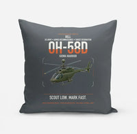 Thumbnail for Bell OH-58D Kiowa Warrior design on gray pillow