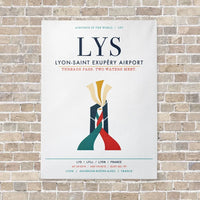 Thumbnail for Lyon-Saint Exupéry Airport LYS vertical canvas print - no frame - white background