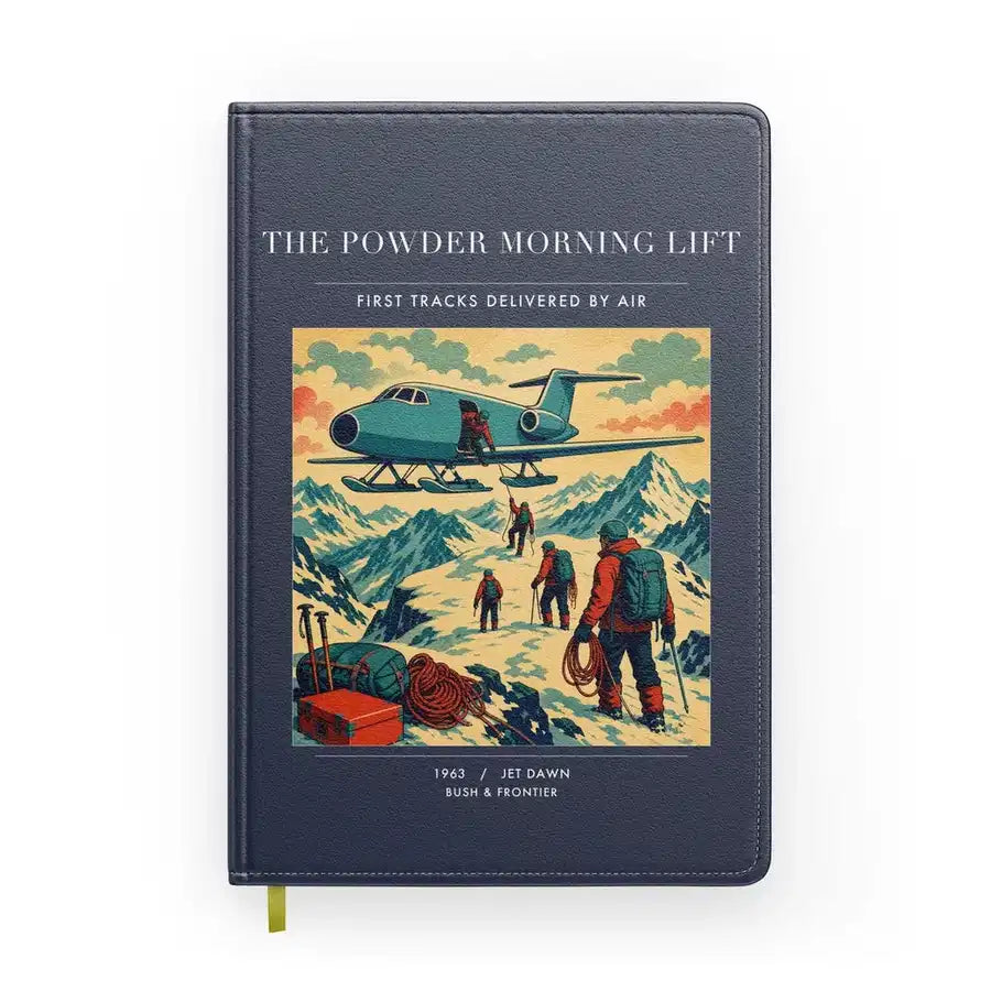 VINTAGE G4287 - The Powder Morning Lift - Designed Notebooks design on navyblue