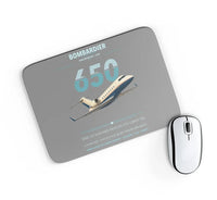 Thumbnail for Bombardier Challenger 650 design on gray rectangle mouse pad