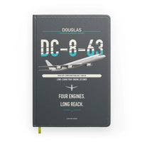 Thumbnail for Douglas DC-8-63 design on gray notebook