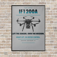Thumbnail for Inspired Flight IF1200A vertical canvas print - framed - light gray background