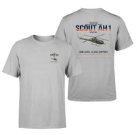 Thumbnail for Westland Scout AH1 design on light gray t-shirt, double-side print