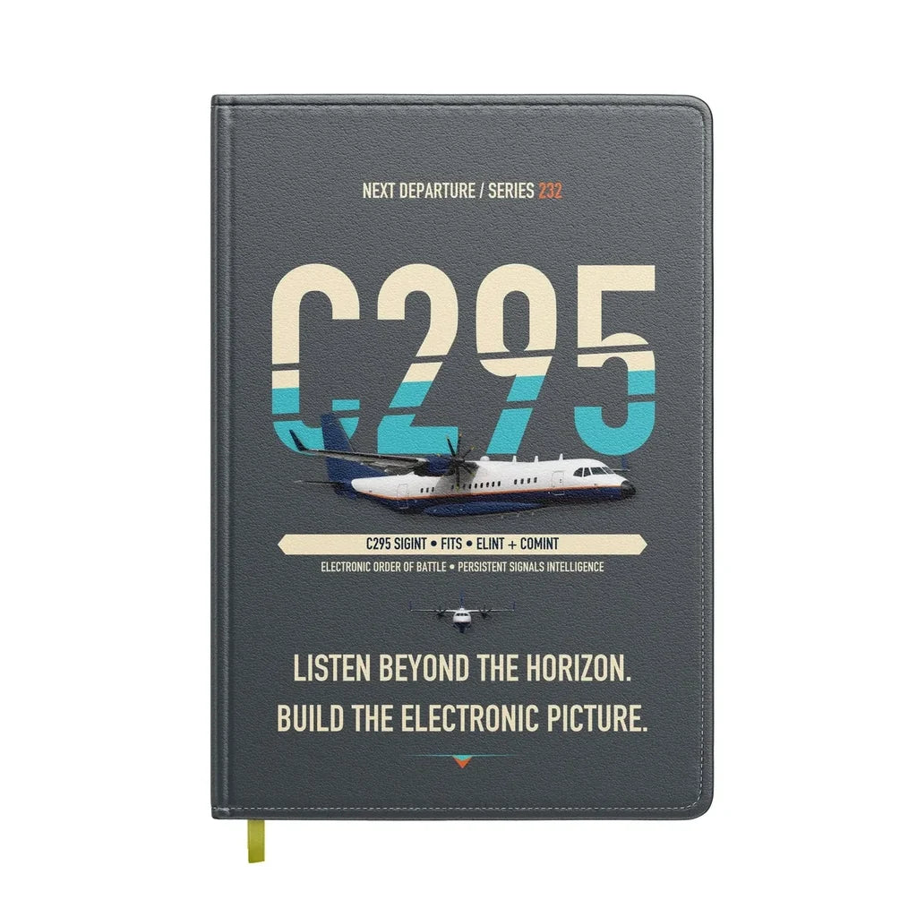 Airbus C295 SIGINT design on gray notebook