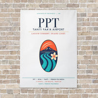 Thumbnail for Tahiti Faa'a Airport PPT vertical canvas print - no frame - white background