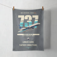 Thumbnail for Boeing 737-900ER design on gray towel
