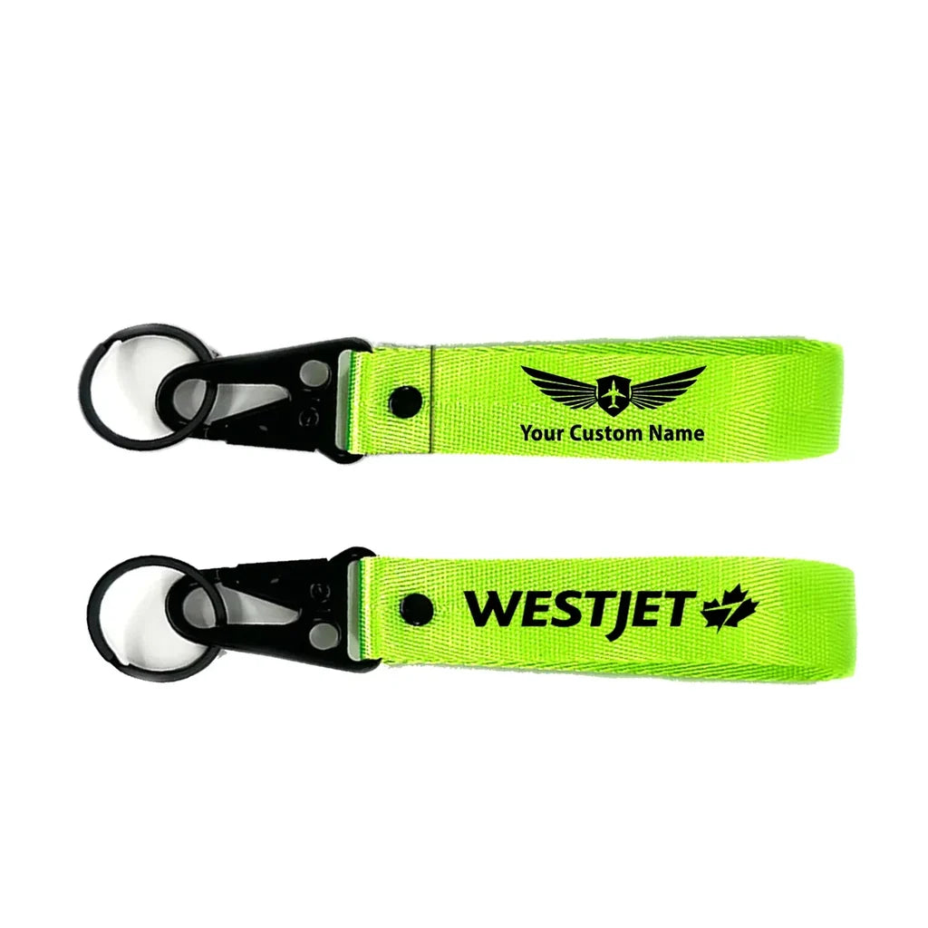 WestJet Airlines Hawk-shaped key chain, Light Green+ NAME