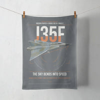 Thumbnail for Saab J 35F Draken design on gray towel