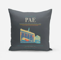 Thumbnail for Snohomish County Airport (Paine Field) (PAE) design on gray pillow