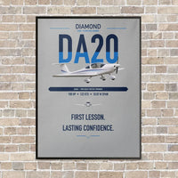 Thumbnail for Diamond DA20 vertical canvas print - framed - light gray background