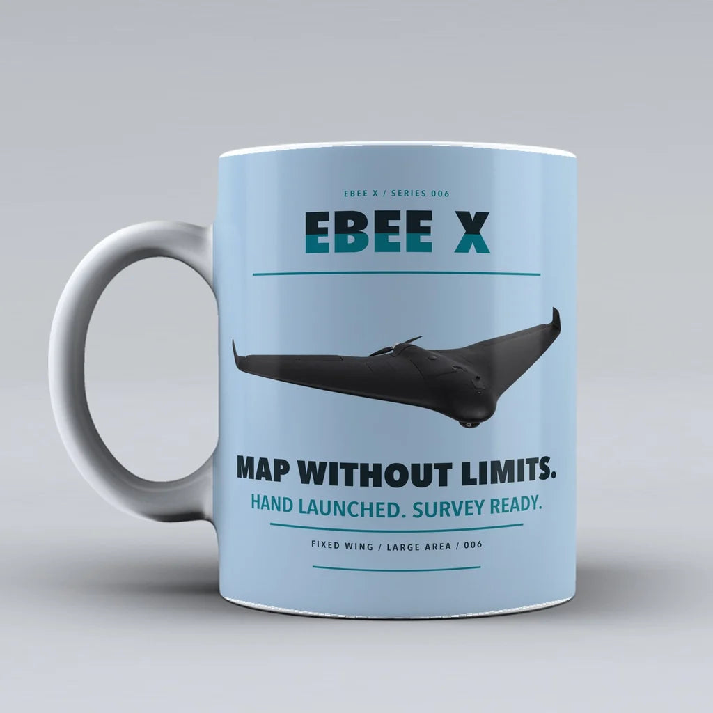 eBee X Mug design on light blue ageagle
