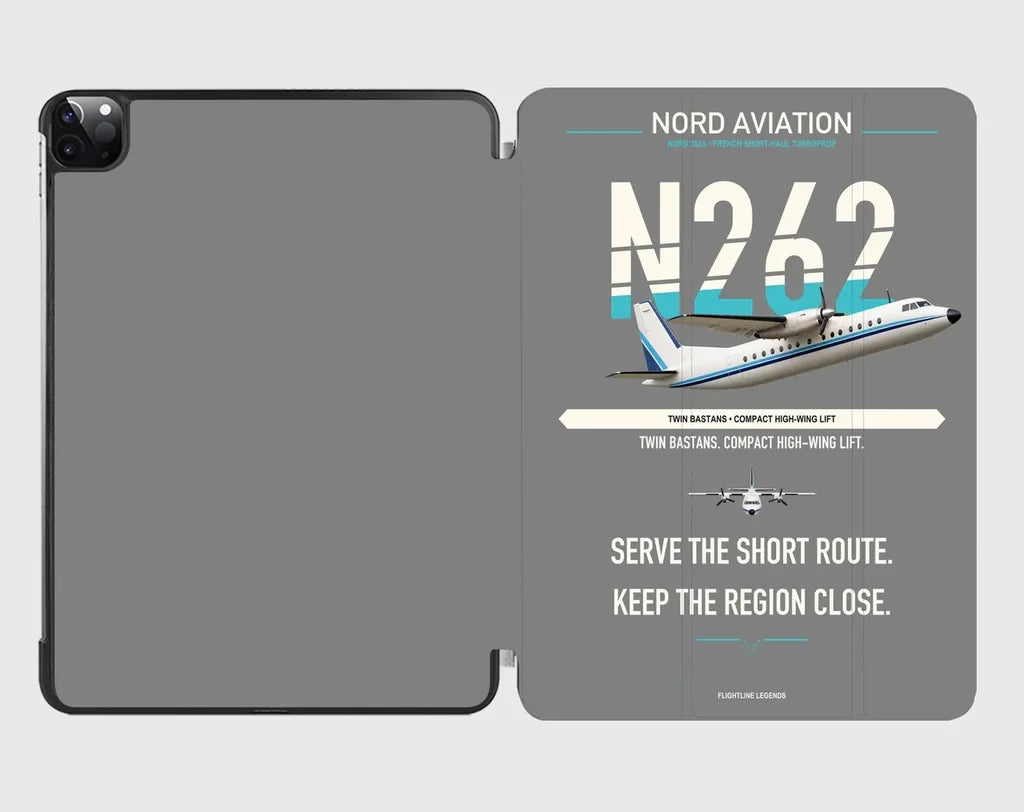 Nord 262A design on gray ipad tablet case