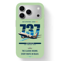Thumbnail for Boeing 737-300 Classic design on light green magsafe iphone case