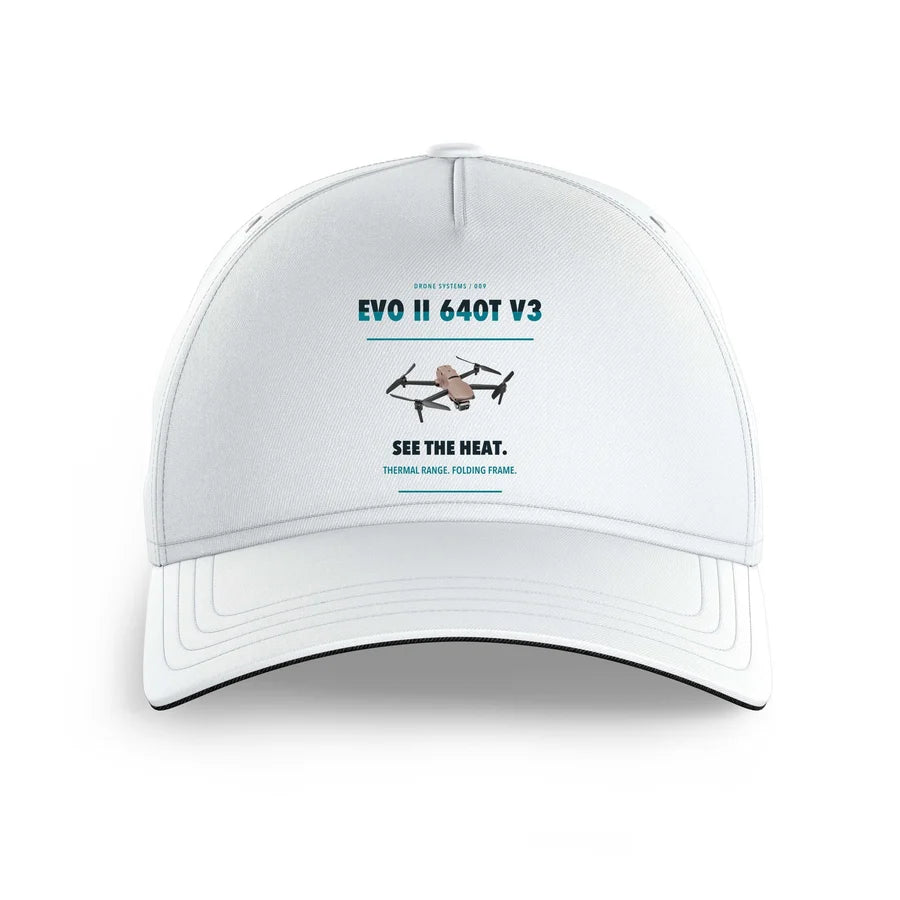 Autel EVO II Dual 640T V3 design on white printed hat