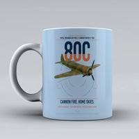 Thumbnail for IAR 80C design on light blue ceramic mug, double-side print