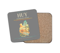 Thumbnail for Humberside Airport (HUY) design on gray 1 piece coaster
