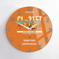 Thumbnail for Canadair CL-215T design on orange no frame wall clock