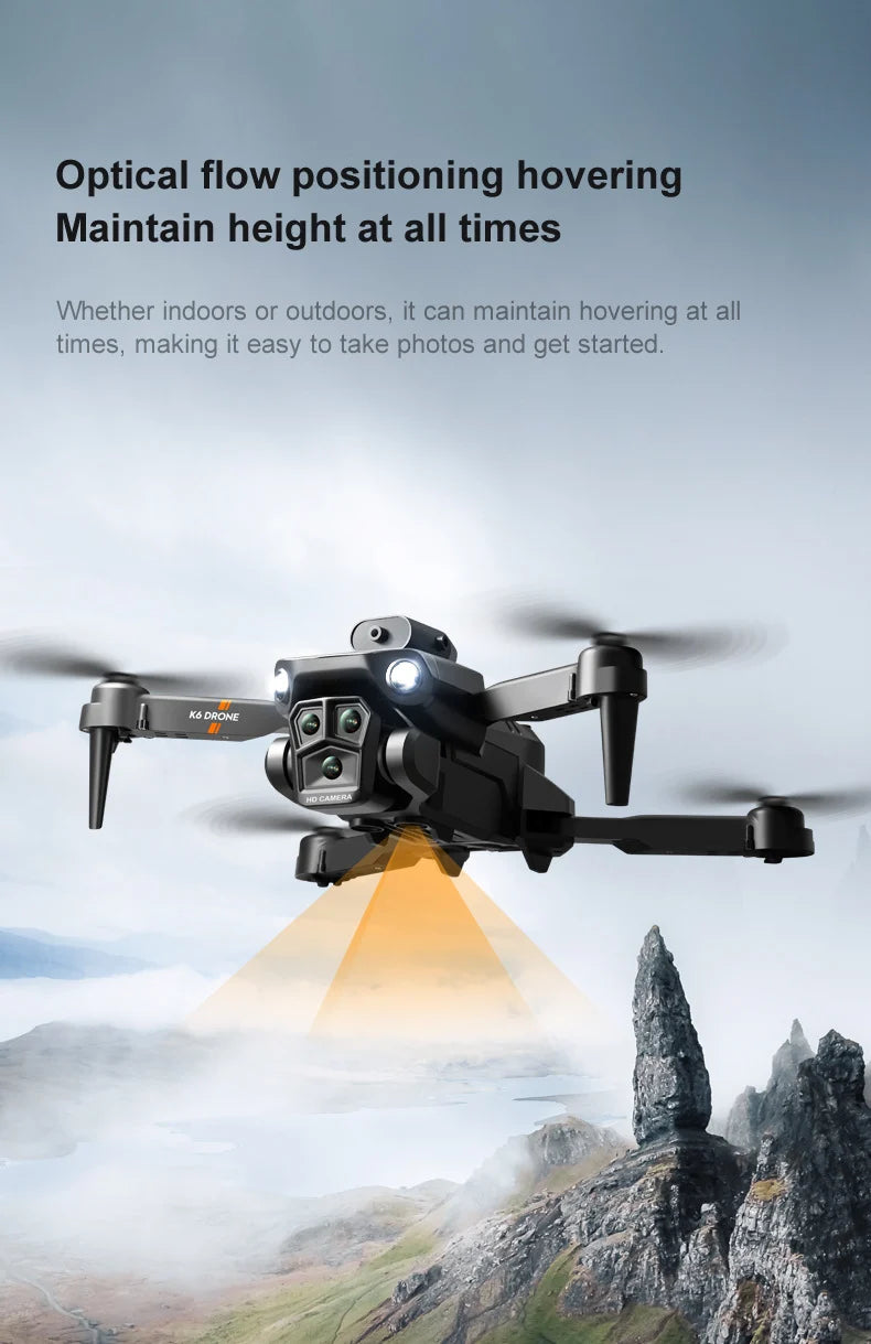 K6 MAX Drone: 4K HD Triple-Camera Quadcopter with 4-Way Obstacle Avoidance, Optical Flow Positioning & Remote Control - view 11