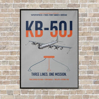 Thumbnail for KB-50J Superfortress vertical canvas print - framed - light gray background