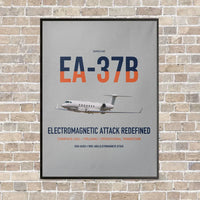Thumbnail for EA-37B Compass Call vertical canvas print - framed - light gray background