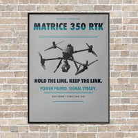 Thumbnail for DJI Matrice 350 RTK vertical canvas print - framed - light gray background