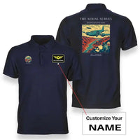 Thumbnail for VINTAGE G4031 - The Aerial Survey - Double-Side Polo T-Shirt design on navyblue+name