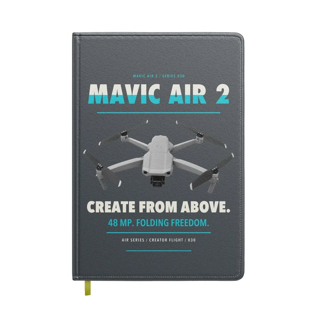 DJI Mavic Air 2 design on gray notebook