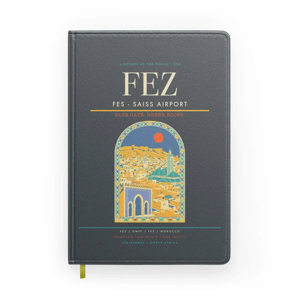 Fes (FEZ) design on gray notebook
