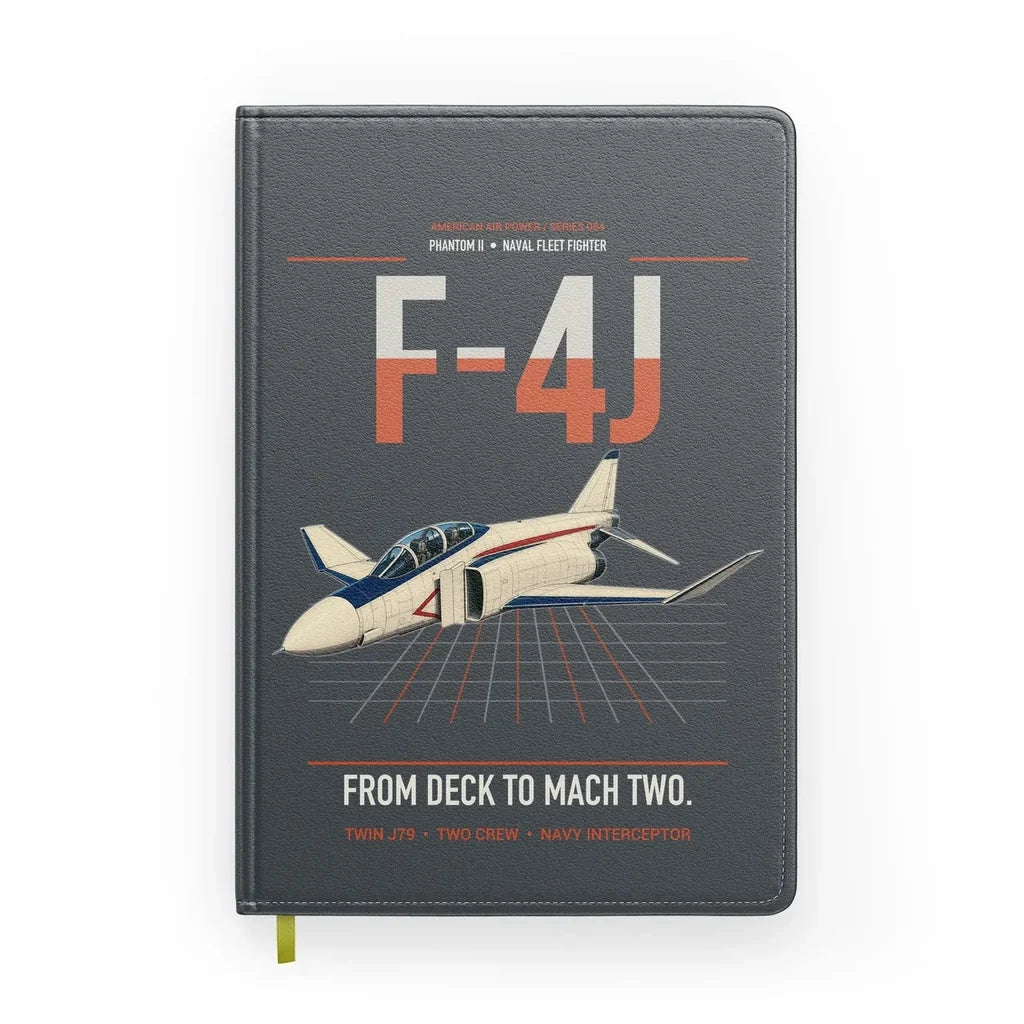 F-4J Phantom II design on gray notebook