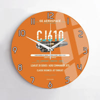 Thumbnail for CJ610 design on orange no frame wall clock