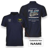 Thumbnail for PT6E-67XP design on navy blue polo with custom name badge