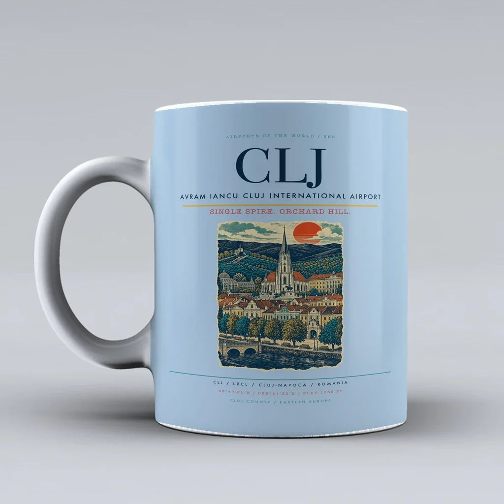 Avram Iancu Cluj International Airport CLJ Mug - Light Blue