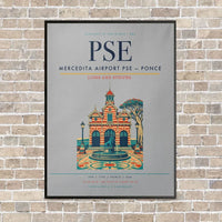 Thumbnail for Mercedita Airport PSE — Ponce vertical canvas print - framed - light gray background