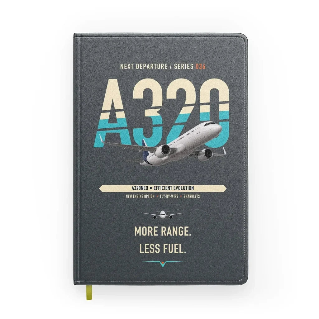 Airbus A320neo design on gray notebook