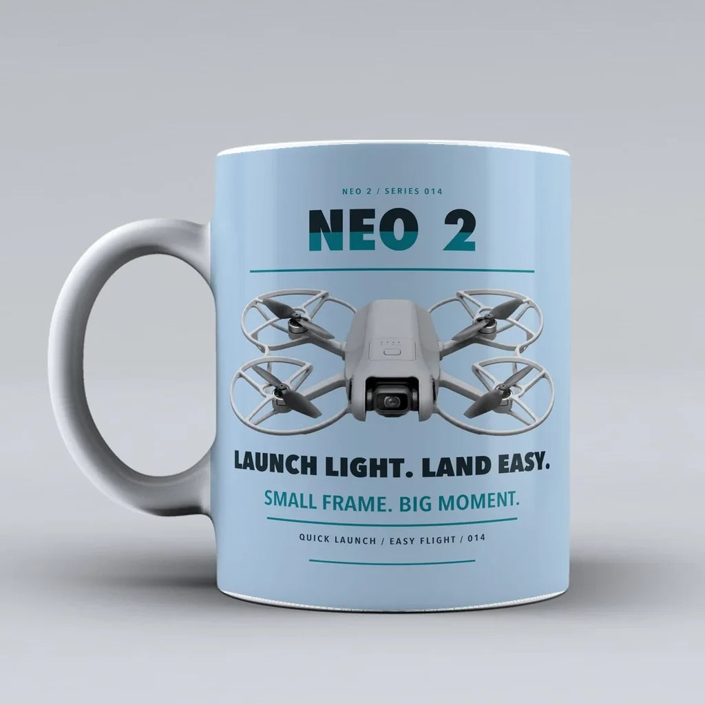 Neo 2 Mug design on light blue dji