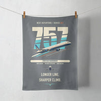 Thumbnail for Boeing 757-300 design on gray towel