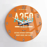 Thumbnail for Airbus A350-900ULR design on orange no frame wall clock